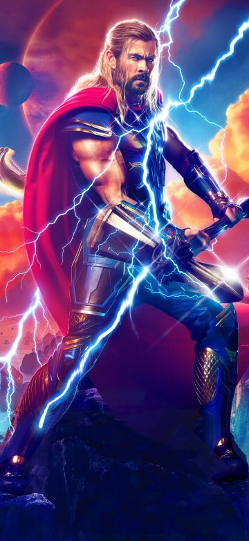 Thor: Love and Thunder, Chris Hemsworth, Stormbreaker, 2022 Movies, Lightning Strike