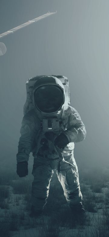 Astronaut, Alone, Fog, Exploration, Moon, Surface, Spacecraft, Satellite, 5K