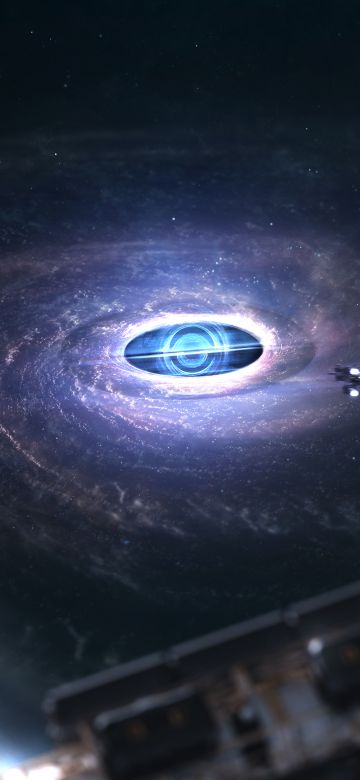 Black hole, Gargantua, Interstellar, Satellite, Outer space, 5K