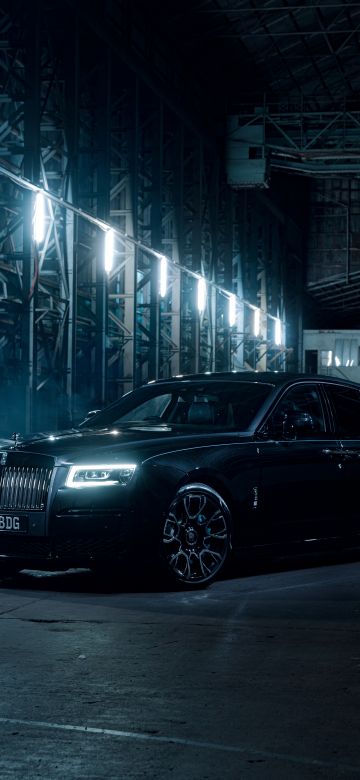 Rolls-Royce Black Badge Ghost, 8K, 2022, Night, 5K