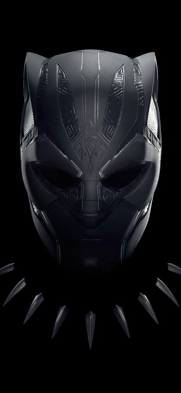 Black Panther, 5K, Black background, Marvel Superheroes, AMOLED