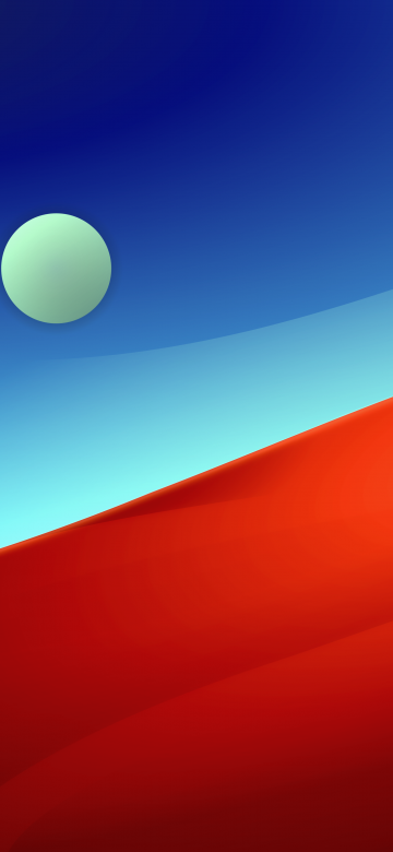 Desert, Illustration, Landscape, Gradient background, Moon, Sun, 5K