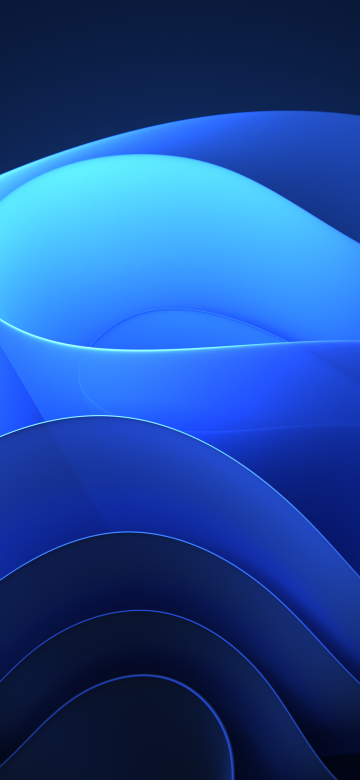 Windows 11, Dark background, Bloom, 5K, Blue background, Aesthetic