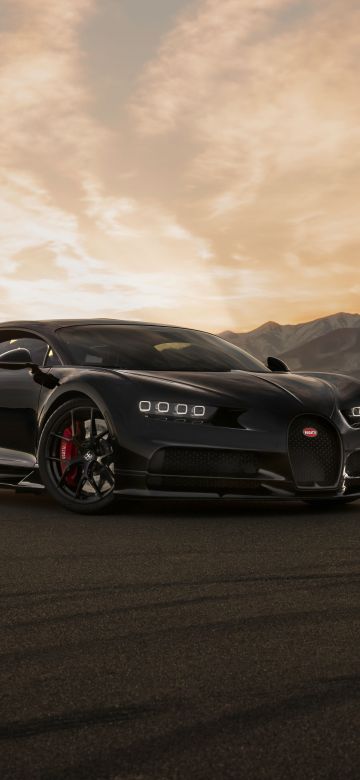 Bugatti Chiron Sport, Hyper Sports Cars, Black cars