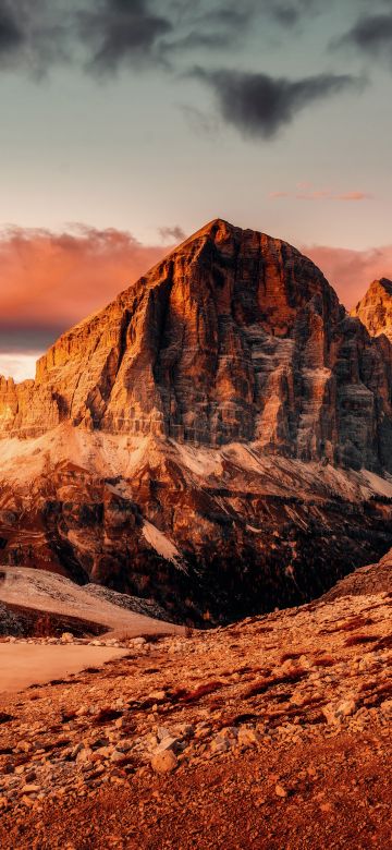 Dolomite mountains, Summer, Italian Alps, Sunset, Mountain View, High rocks, Landscape, 5K, 8K