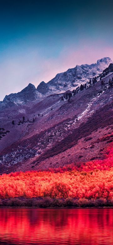 Sierra Nevada mountains, macOS High Sierra, Mountain range, Stock, Landscape, Autumn, Scenery, California, 5K, Aesthetic