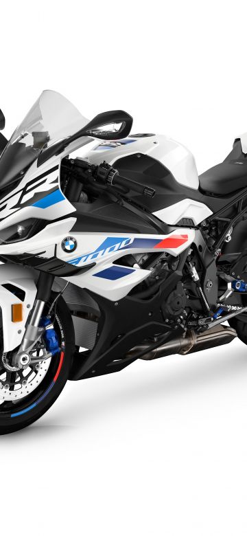 BMW S 1000 RR, White background, 5K, Sports bikes, 2023