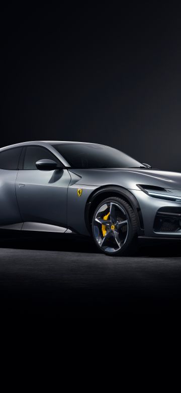 Ferrari Purosangue, SUV, Dark background, 2022, 5K, 8K