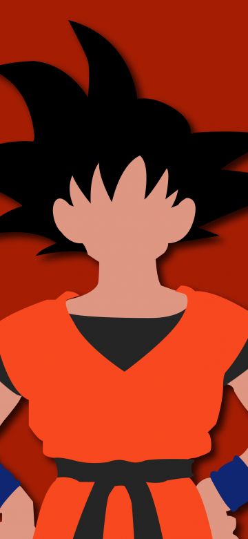 Son Goku, Dragon Ball Z, Faceless, Red background, 5K