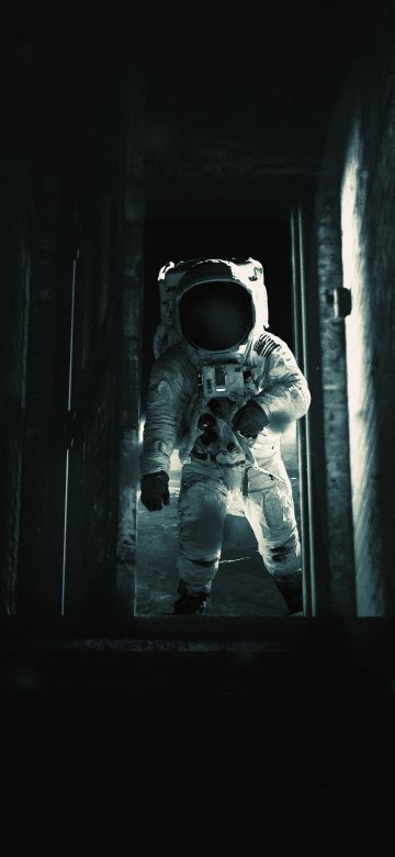 Astronaut, Exploration, Dark background, Space suit, Alone