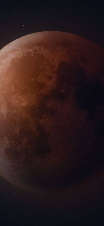 Blood Moon, 5K, Lunar Eclipse, Dark background