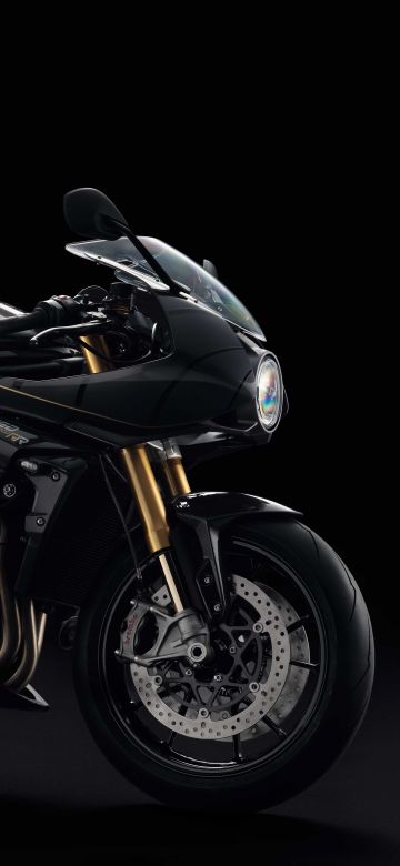 Triumph Speed Triple 1200 RR Bond Edition, 2023, 5K, 8K, Dark background, AMOLED