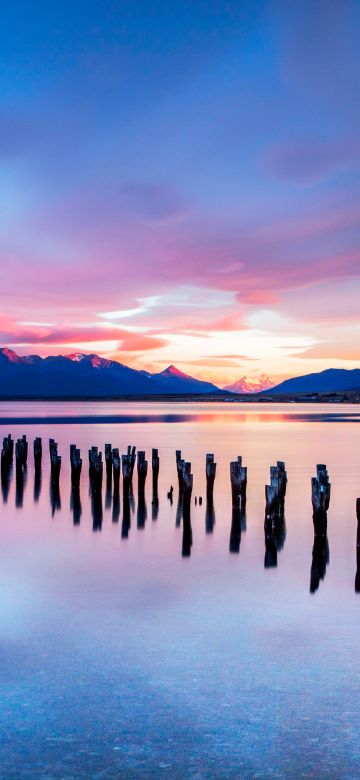 Torres del Paine National Park, Chile, Sunset, Scenery, Landscape, 5K, 8K