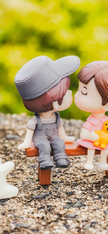 Cute dolls, Cute couple, Kissing couple, First kiss, Cute pair, Cute toy, 5K