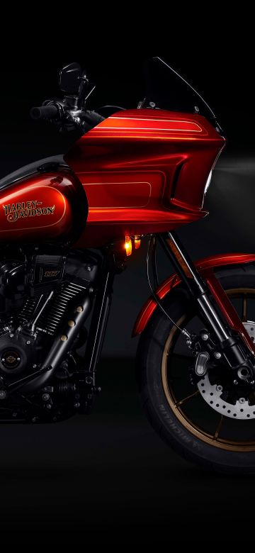 Harley-Davidson Low Rider El Diablo, AMOLED, Limited edition, Dark background, 2022, 5K, 8K