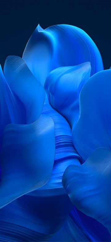 Windows 11, Blue aesthetic, Bloom collection, Blue background, Blue abstract, 5K, 8K