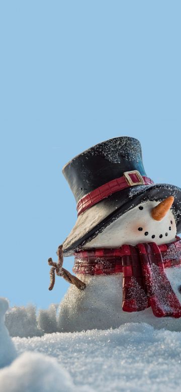 Snow covered, Snowman, Winter, Navidad, Noel