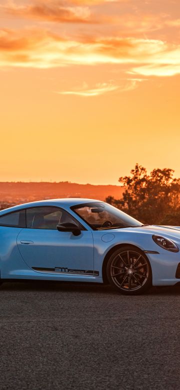 Porsche 911 Carrera T, Sunset, 2022, 5K, 8K