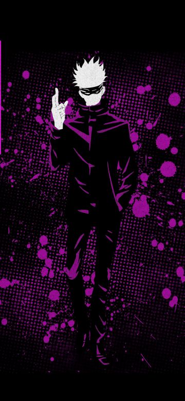 Satoru Gojo, AMOLED, Jujutsu Kaisen, Black background