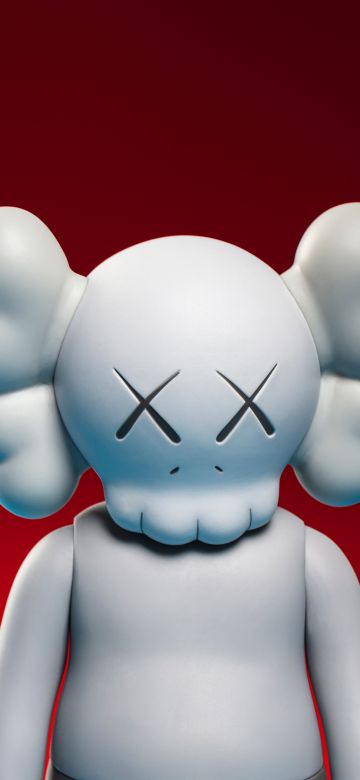 Kaws Companion, Red background, 5K, 8K