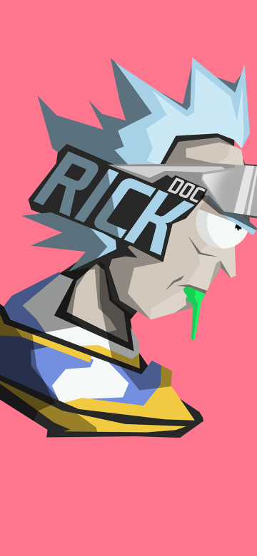 Rick Sanchez, Pink background, Minimal art, 5K, 8K, Simple