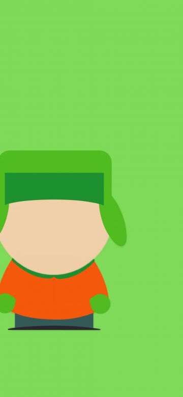 Kyle Broflovski, South Park, Minimalist, Green background, 5K, 8K, Faceless, Simple