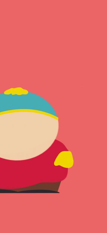 Eric Cartman, South Park, Minimalist, Pink background, 5K, 8K, Faceless, Simple