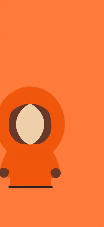 Kenneth McCormick (Kenny), South Park, Minimalist, Orange background, 5K, 8K, Faceless, Simple