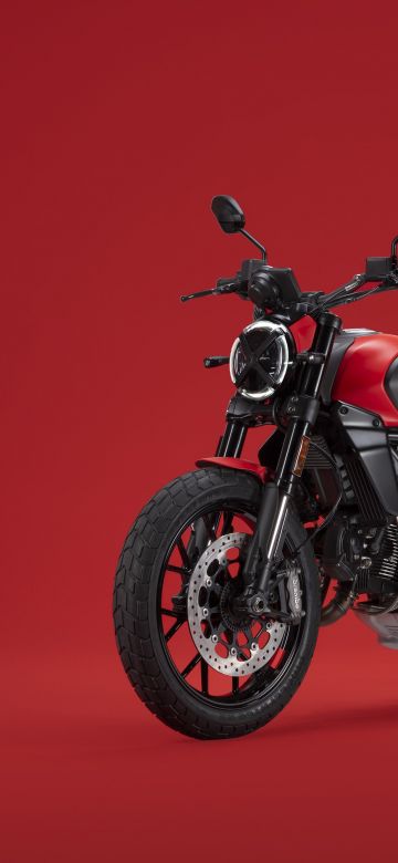 Ducati Scrambler Full Throttle, 2023, Red background