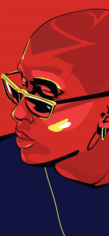 Bad Bunny, 8K, Puerto Rican rapper, 5K, Red background