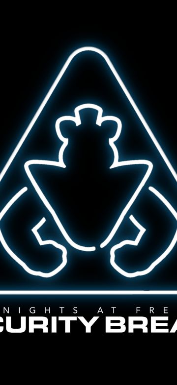 FNAF: Security Breach, AMOLED, Five Nights at Freddy's, Black background, 5K