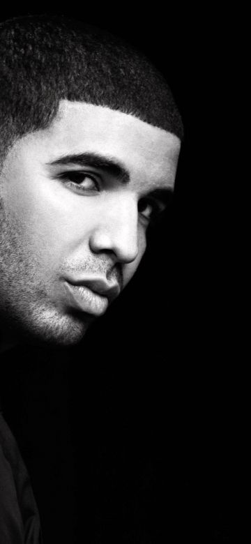 Drake, AMOLED, Canadian rapper, Canadian singer, 5K, Black background