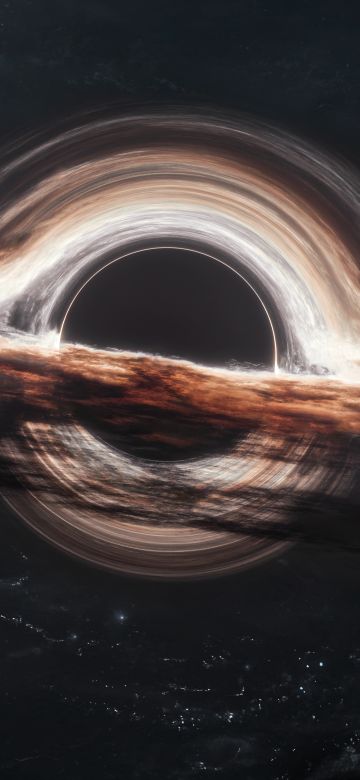 Gargantua black hole, Wormhole, Interstellar, Cosmos, 5K