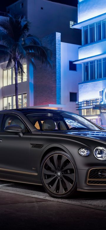 Bentley Flying Spur Hybrid, Neon lights, 5K, The Surgeon