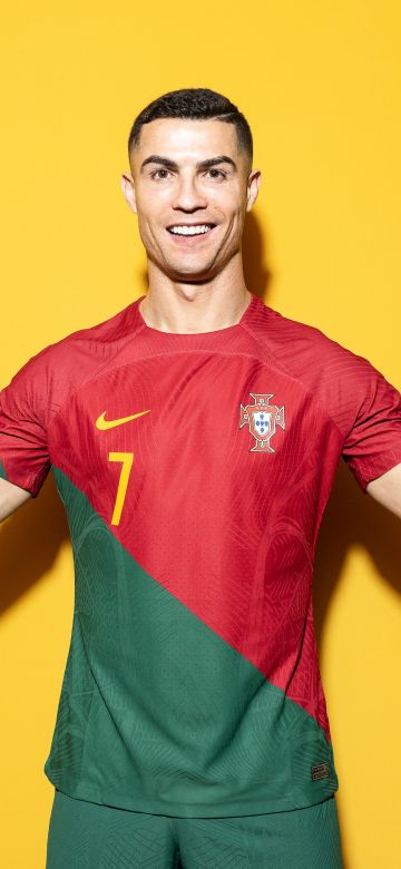 Cristiano Ronaldo, Yellow background, Portugal football player, Portuguese soccer player