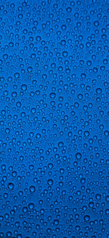 Water droplets, Blue background