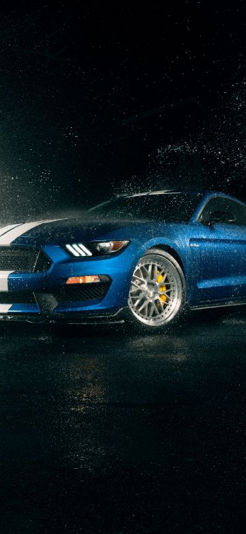 Ford Mustang Shelby GT350, Muscle sports cars, Dark background