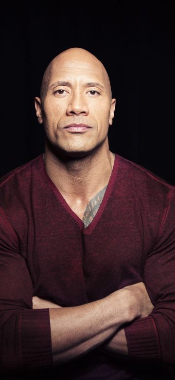 Dwayne Johnson, Black background, American actor, 5K, WWE Superstars