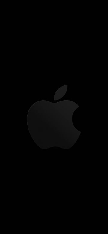 Apple logo, Minimal logo, 5K, Dark background