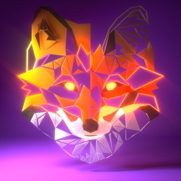 Kitsune, Firefox, Purple background