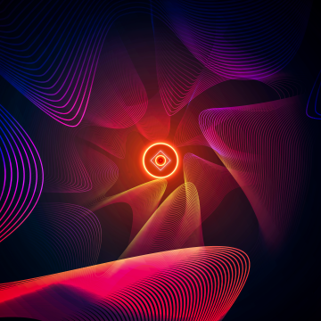 Abstract background, Glowing, Shapes, Waves