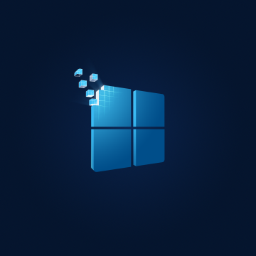 Windows 11, Dark blue, Windows logo