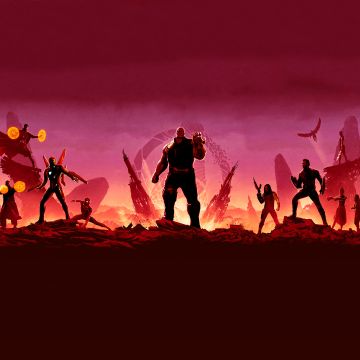 Avengers: Infinity War, Illustration, Marvel Superheroes, Thanos