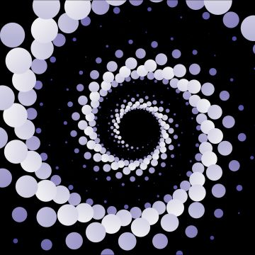 Spiral vortex, Abstract background, Dark background, Circles, Spiral dots