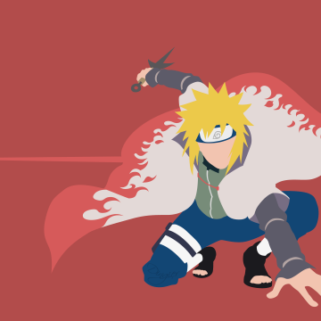 Minato Namikaze, Naruto, Faceless, Minimal art