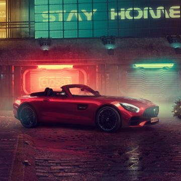 Mercedes-AMG GT Roadster, Futuristic, Sports cars, 5K, 8K