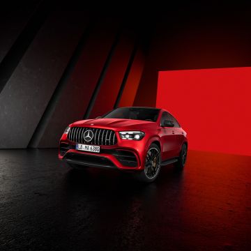 Mercedes-Benz AMG GLE 63 S, Red cars, Coupe, 5K