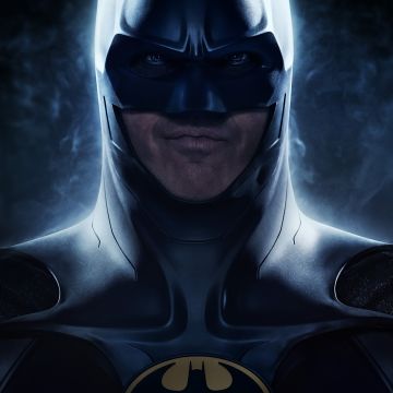 Michael Keaton as Batman, The Flash, 2023 Movies, DC Comics, Dark background