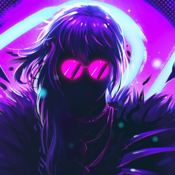 Evelynn KDA, League of Legends, Cyberpunk girl, Neon background, K-pop