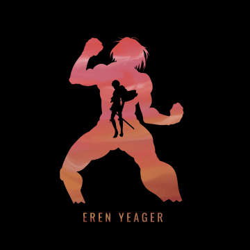 Eren Yeager, 5K, Black background, Attack on Titan